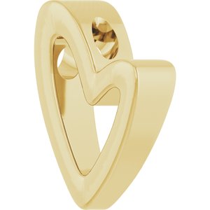 14K Yellow Gold 10.6 X 7.2 Mm Polished Elongated Heart Pendant