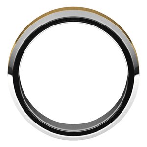 14K Yellow Or White Or Rose Gold Beveled-Edge Flat Band