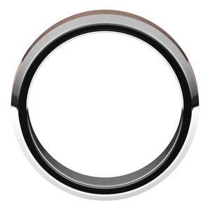 14K Yellow Or White Or Rose Gold Beveled-Edge Flat Band