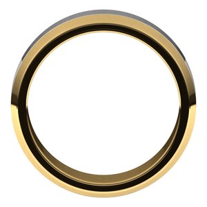 14K Yellow Or White Or Rose Gold Beveled-Edge Flat Band