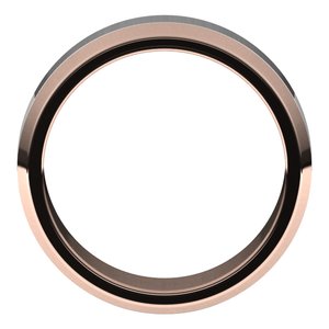 14K Yellow Or White Or Rose Gold Beveled-Edge Flat Band