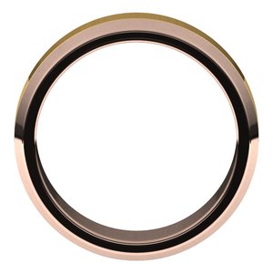 14K Yellow Or White Or Rose Gold Beveled-Edge Flat Band