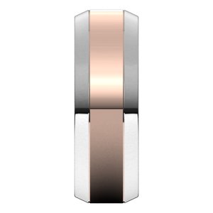 14K Yellow Or White Or Rose Gold Beveled-Edge Flat Band