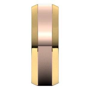 14K Yellow Or White Or Rose Gold Beveled-Edge Flat Band