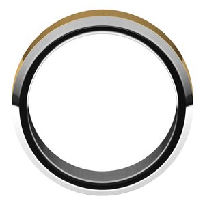 14K Yellow Or White Or Rose Gold Beveled-Edge Flat Band