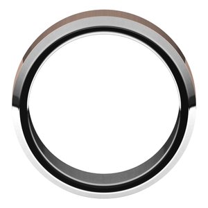 14K Yellow Or White Or Rose Gold Beveled-Edge Flat Band