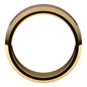 14K Yellow Or White Or Rose Gold Beveled-Edge Flat Band