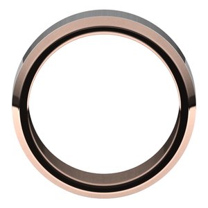 14K Yellow Or White Or Rose Gold Beveled-Edge Flat Band