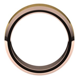 14K Yellow Or White Or Rose Gold Beveled-Edge Flat Band