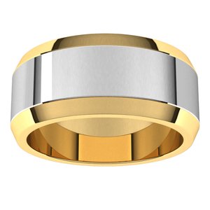 14K Yellow Or White Or Rose Gold Beveled-Edge Flat Band