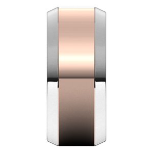 14K Yellow Or White Or Rose Gold Beveled-Edge Flat Band
