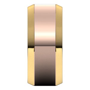 14K Yellow Or White Or Rose Gold Beveled-Edge Flat Band
