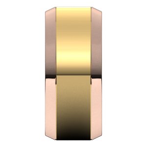 14K Yellow Or White Or Rose Gold Beveled-Edge Flat Band
