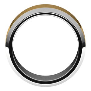 14K Yellow Or White Or Rose Gold Beveled-Edge Flat Band