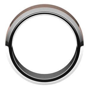 14K Yellow Or White Or Rose Gold Beveled-Edge Flat Band