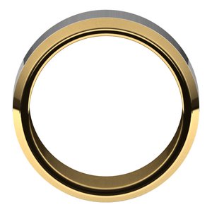 14K Yellow Or White Or Rose Gold Beveled-Edge Flat Band