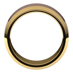 14K Yellow Or White Or Rose Gold Beveled-Edge Flat Band