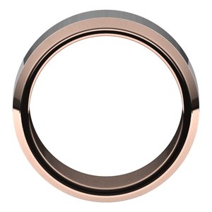 14K Yellow Or White Or Rose Gold Beveled-Edge Flat Band