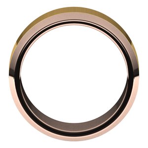 14K Yellow Or White Or Rose Gold Beveled-Edge Flat Band