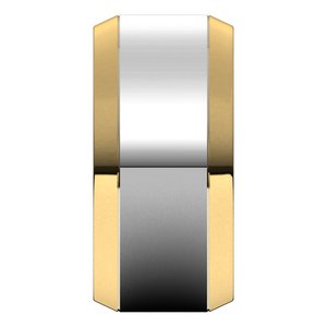 14K Yellow Or White Or Rose Gold Beveled-Edge Flat Band