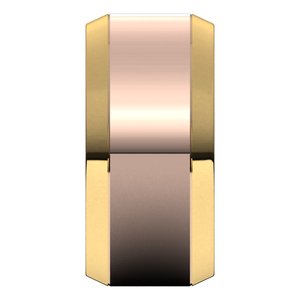 14K Yellow Or White Or Rose Gold Beveled-Edge Flat Band