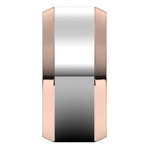 14K Yellow Or White Or Rose Gold Beveled-Edge Flat Band