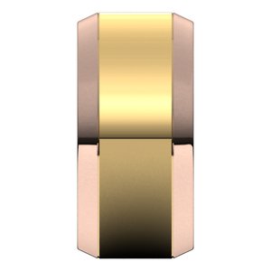 14K Yellow Or White Or Rose Gold Beveled-Edge Flat Band