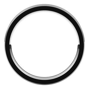 10K Yellow Or White Or Rose Gold Grooved Comfort-Fit Flat Band