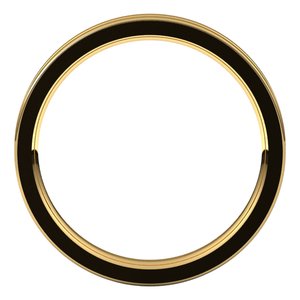 10K Yellow Or White Or Rose Gold Grooved Comfort-Fit Flat Band