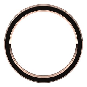10K Yellow Or White Or Rose Gold Grooved Comfort-Fit Flat Band