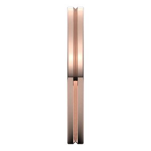 10K Yellow Or White Or Rose Gold Grooved Comfort-Fit Flat Band