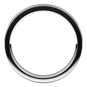 10K Yellow Or White Or Rose Gold Grooved Comfort-Fit Flat Band