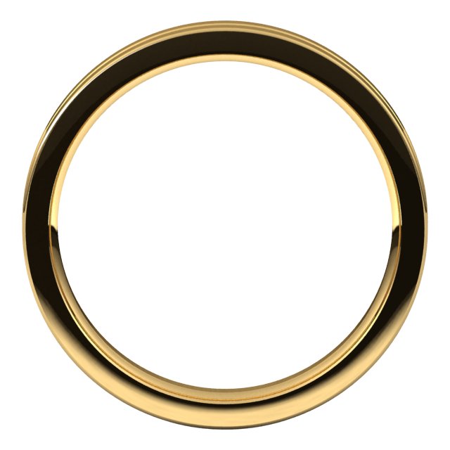 14K Yellow Or White Gold Standard Weight Flat Comfort Fit Band