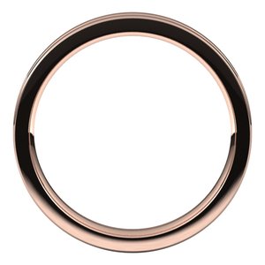 10K Yellow Or White Or Rose Gold Grooved Comfort-Fit Flat Band