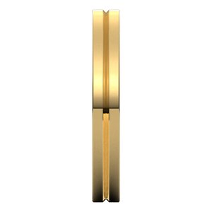 10K Yellow Or White Or Rose Gold Grooved Comfort-Fit Flat Band
