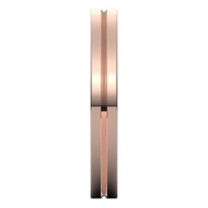 10K Yellow Or White Or Rose Gold Grooved Comfort-Fit Flat Band