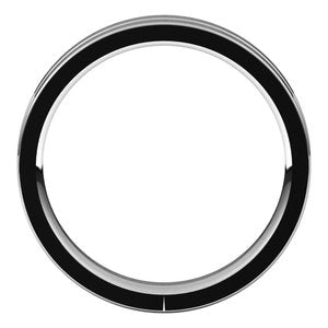 10K Yellow Or White Or Rose Gold Grooved Comfort-Fit Flat Band