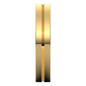 10K Yellow Or White Or Rose Gold Grooved Comfort-Fit Flat Band