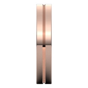 10K Yellow Or White Or Rose Gold Grooved Comfort-Fit Flat Band