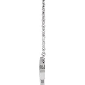 14K White Gold Round 1Mm G-H I1 .06 Ctw Natural Diamond Triple Star Necklace, Length: 18 In