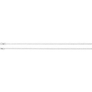 14K White Gold Flat Cable Chain, Length: 20 In, Width: 1.8 Mm