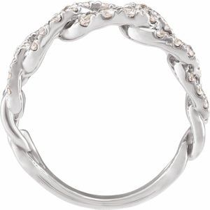 14K White Gold Lab-Grown Diamond Round 2.1 Mm Polished 1 Ctw Lab-Grown Diamond Ring Size 7