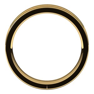 10K Yellow Or White Or Rose Gold Grooved Comfort-Fit Flat Band