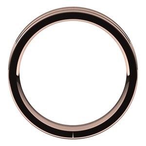 10K Yellow Or White Or Rose Gold Grooved Comfort-Fit Flat Band