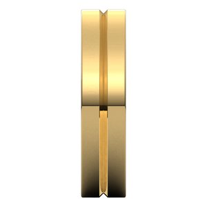 10K Yellow Or White Or Rose Gold Grooved Comfort-Fit Flat Band