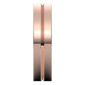 10K Yellow Or White Or Rose Gold Grooved Comfort-Fit Flat Band