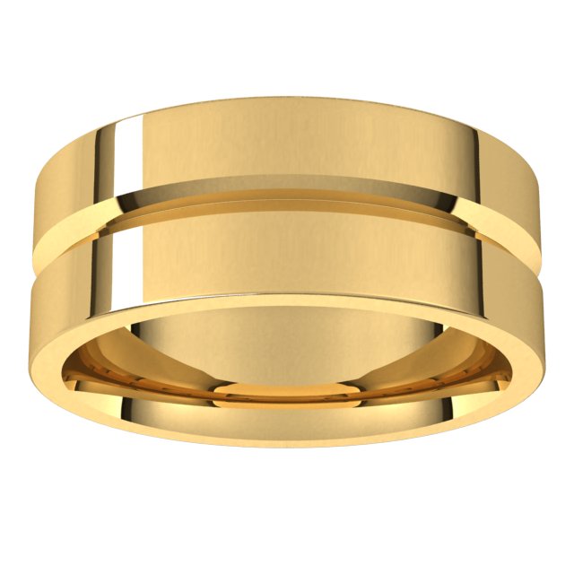 18K Yellow Or White Or Rose Gold Standard Weight Flat Comfort Fit Band