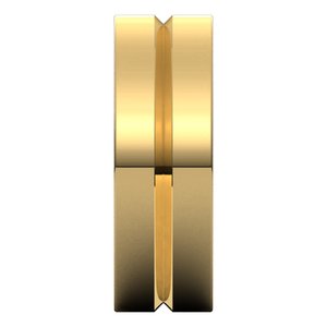 10K Yellow Or White Or Rose Gold Grooved Comfort-Fit Flat Band