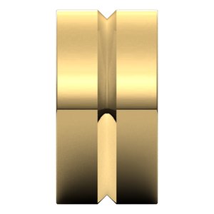 10K Yellow Or White Or Rose Gold Grooved Comfort-Fit Flat Band