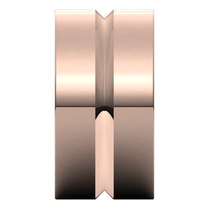10K Yellow Or White Or Rose Gold Grooved Comfort-Fit Flat Band